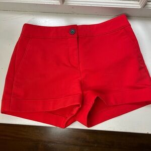Express Vibrant Red High Waist Women's Shorts
